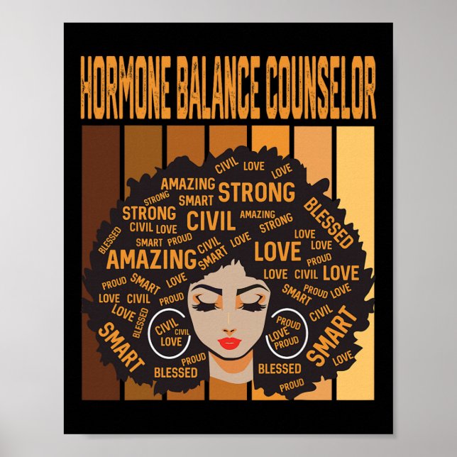 Póster Consejero de lanzamiento hormonal Mes de la histor (Frente)