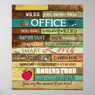 Póster Consejero Escolar Al Entrar En Esta Oficina