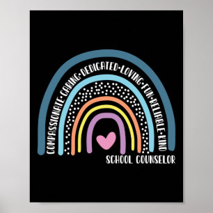 Póster Consejero Escolar Compasivo Cuidados Dedicados