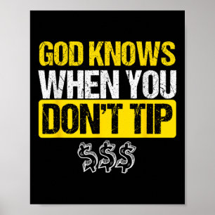 Póster Consejo blanco de Dios Bartender Barman Waiter Pub
