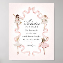 Póster Consejo de Ballerina Pequeña Rosa para Baby Baby S