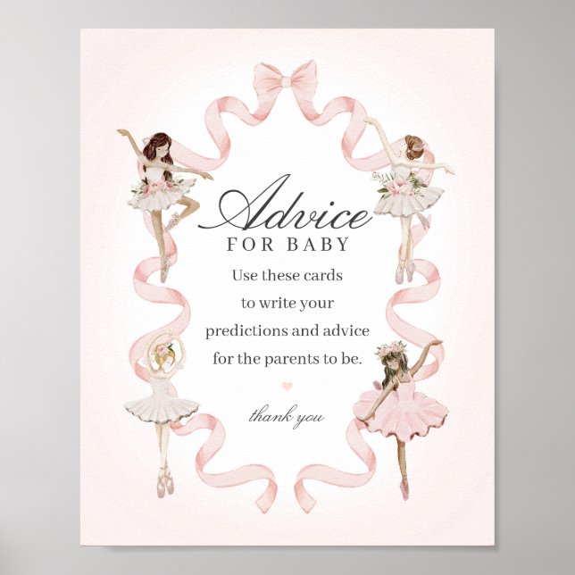 Póster Consejo de Ballerina Pequeña Rosa para Baby Baby S (Frente)