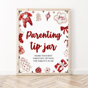 Póster Consejo de crianza de invierno Rótulo Jar Advice B