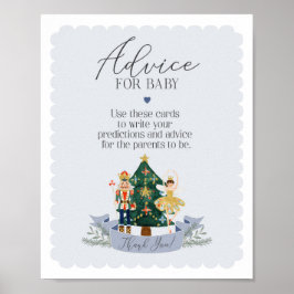 Póster consejo de invierno de nutcracker azul para la señ