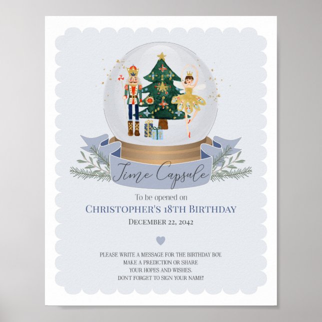 Póster consejo de la cápsula de tiempo nutcracker azul pa (Frente)