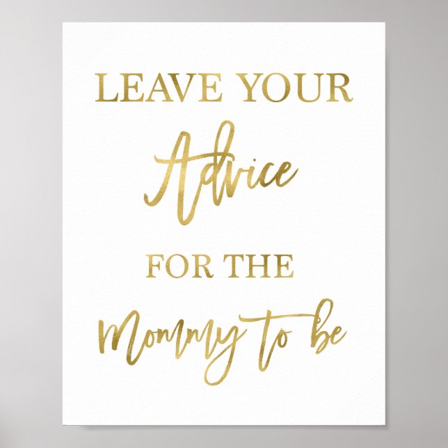 Póster Consejo para que la mamá sea (Frente)