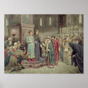 Póster Consejo que llama a Michael F. Romanov a