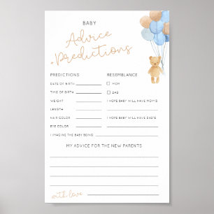 Póster Consejo y predicciones Tarjeta Baby Shower descarg