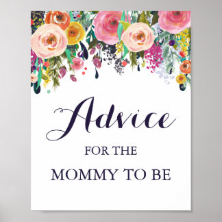 Póster Consejos de Baby Shower sobre las flores para el R