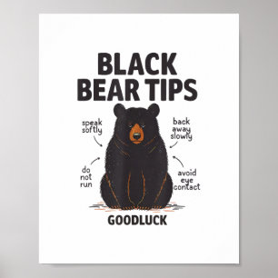 Póster Consejos de Oso Negro buena suerte