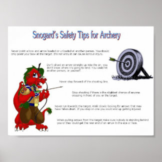 Póster Consejos de seguridad de Snogard para el tiro con 