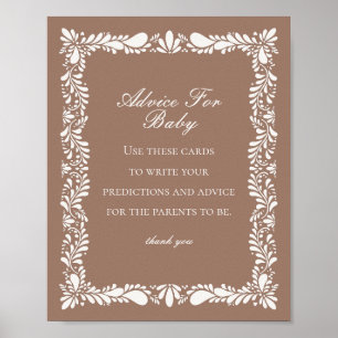 Póster Consejos en mosaico de Mocha Brown Talavera para e