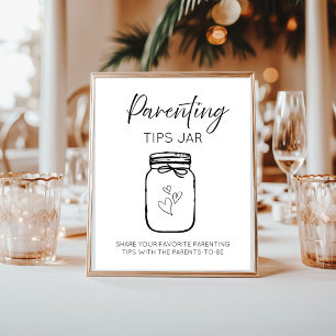 Póster Consejos modernos de crianza minimalista Jar Baby