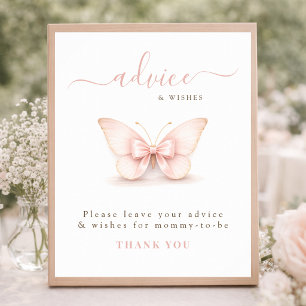 Póster Consejos para la fiesta de bebé de Little Butterfl
