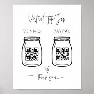 Póster Consejos virtuales Rótulo de efectivo para empresa