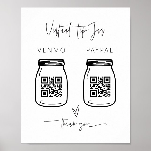 Póster Consejos virtuales Rótulo de efectivo para empresa (Frente)