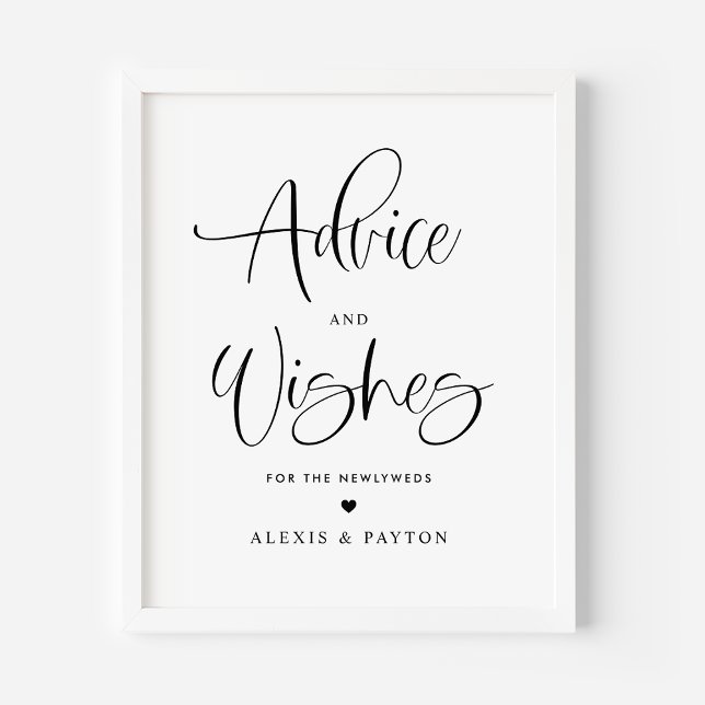 Póster Consejos y buenos deseos Boda de caligrafía (Subido por el creador)