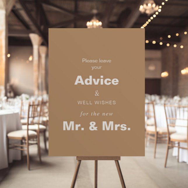 Póster Consejos y buenos deseos para Bodas marrones minim (Subido por el creador)