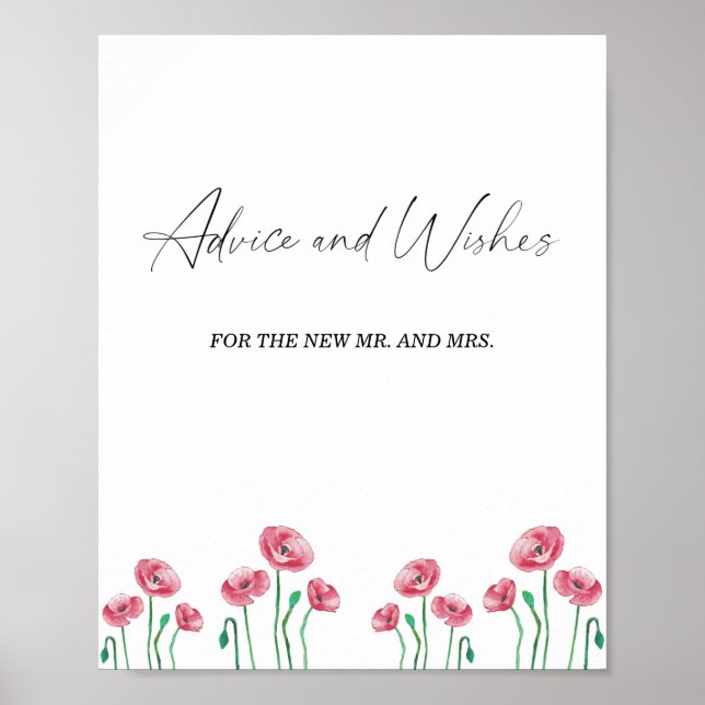 Póster Consejos y deseos florales para el Poster de Newly (Frente)