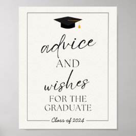 Póster Consejos y deseos para el Rótulo graduado