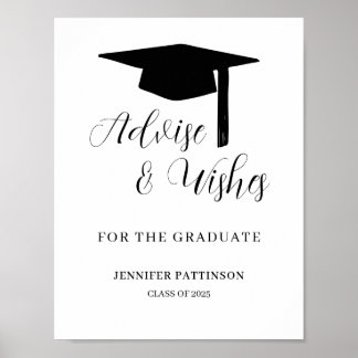 Póster Consejos y deseos para graduado