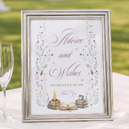 Póster Consejos y deseos para la ducha de novia de su pró