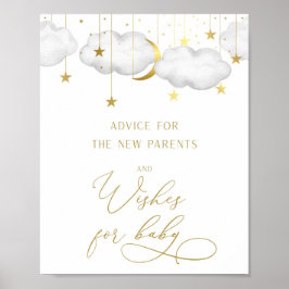 Póster Consejos y deseos Rótulo de ducha para bebés