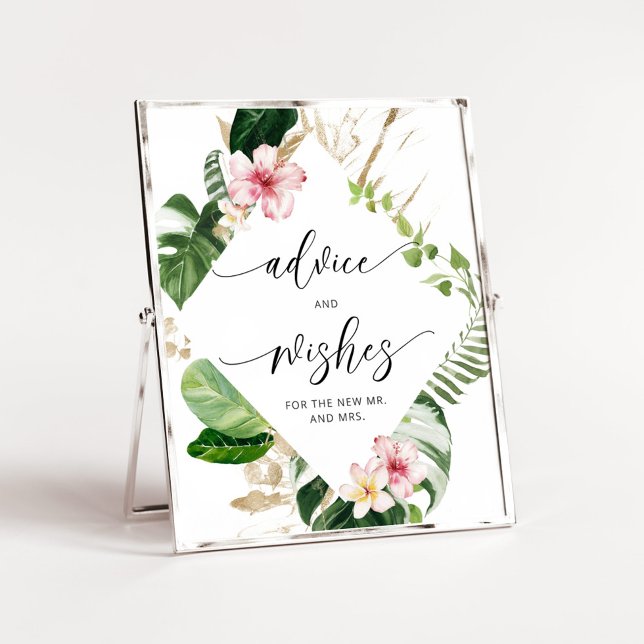 Póster Consejos y deseos tropicales para recién casados (Subido por el creador)