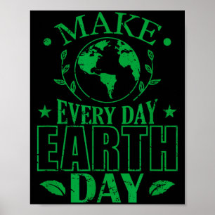 Póster Conservación todos los días día de la tierra