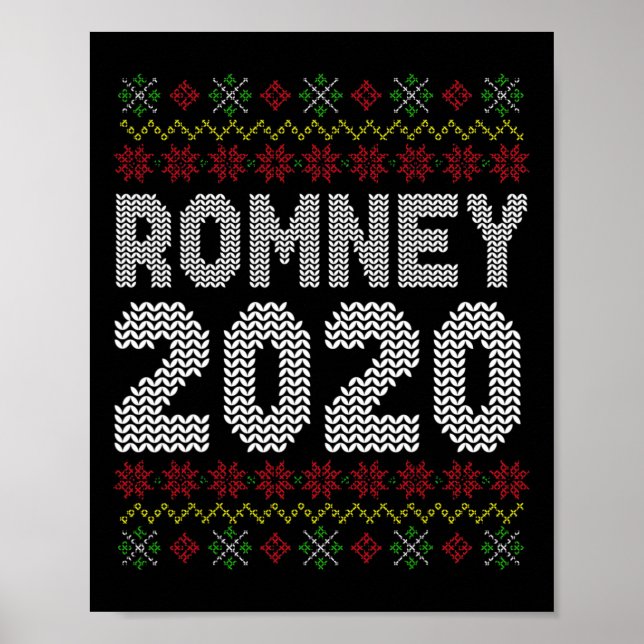 Póster Conservador Republicano Feo Navidad Mitt Romney (Frente)