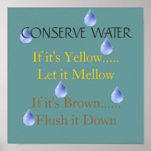 Póster Conservar el agua