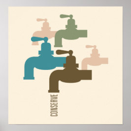 Póster Conservar el agua floja