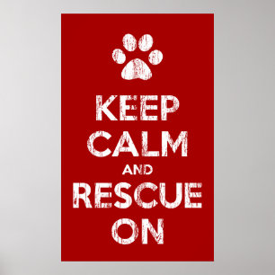 Póster Conservar La Calma Y El Rescate En El Poster
