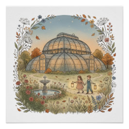 Póster Conservatorio de jardín otoño