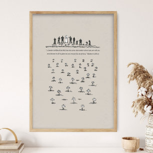 Póster Considerad los lirios, Mateo 6:28, BibleSketches