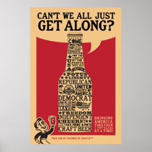 Póster "Consiga a lo largo" del poster político