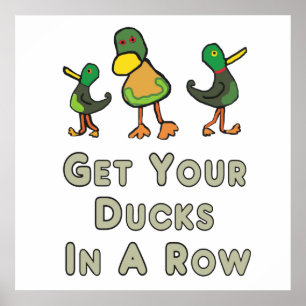 Póster Consigue Tus Patos En Una Fila