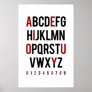 Póster Consonante / Vocal - par / raro