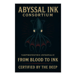 Póster Consorcio de tinta abissal - de la sangre a la tin