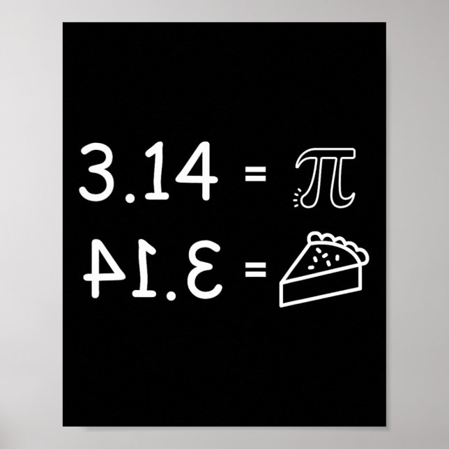 Póster Conspiración Pi Pie Divertido Día De Pi Matemática (Frente)