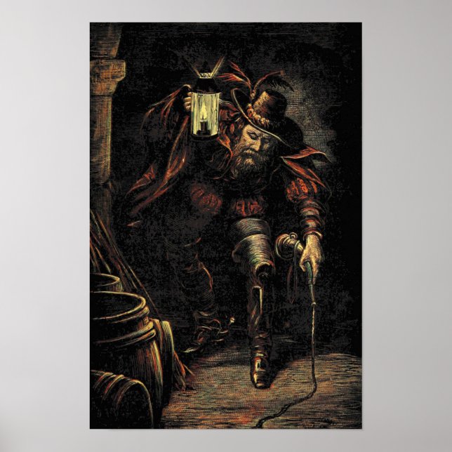 Póster Conspirador de Guy Fawkes con arma de fuego (Frente)