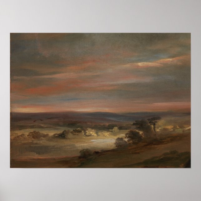 Póster Constable - A View On Hampstead Heath (Frente)