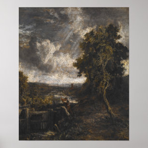 Póster Constable - Bloqueo de Bergholt Oriental en Stour