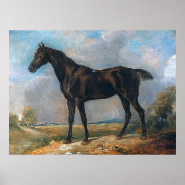 Póster Constable - Caballo negro de Golding (Frente)
