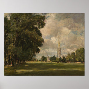 Póster Constable - Catedral de Salisbury desde Lower Mars