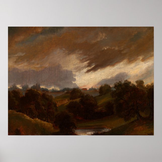 Póster Constable - Cielo tormentoso de Hampstead (Frente)