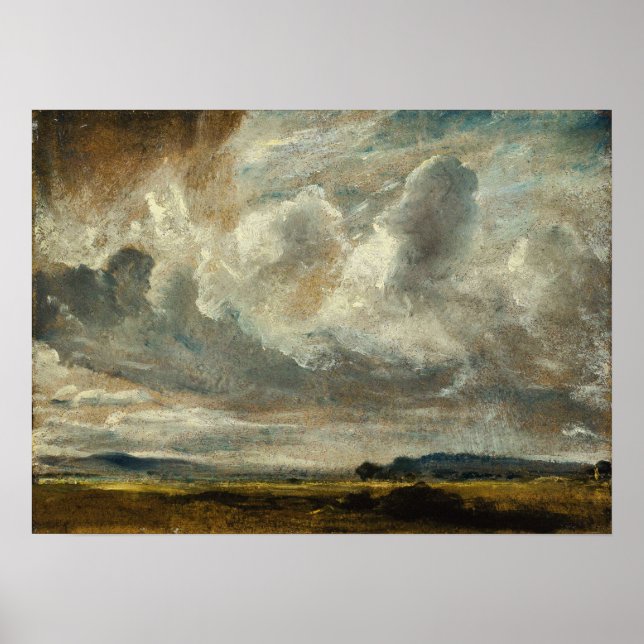 Póster Constable - Estudio De Nubes Sobre Un Paisaje (Frente)