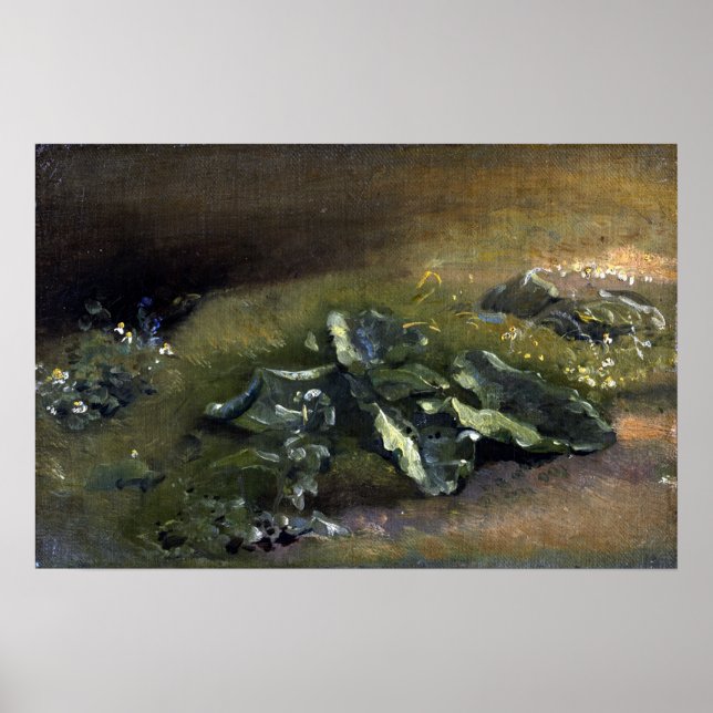 Póster Constable - Estudio de una bardana (Frente)