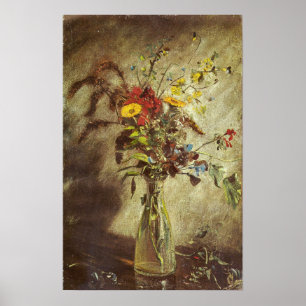 Póster Constable - Flores En Un Jarrón De Vidrio 1814