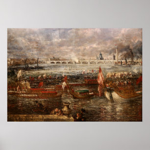 Póster Constable - La Apertura Del Puente Waterloo